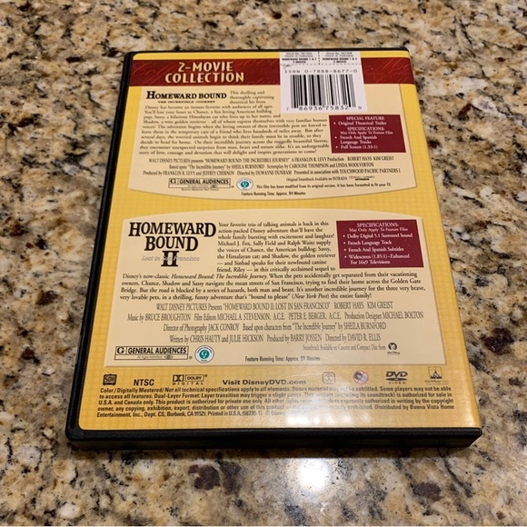 Homeward Bound 2 Movie Collection DVD - Picture 2 of 2